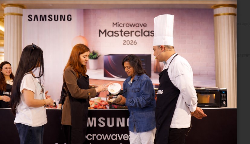 सामसङ नेपालद्वारा ‘माइक्रोवेभ मास्टरक्लास’ आयोजना: शेफ निमेश उलकसँग सिके सहभागीले कुकिङ स्किल्स